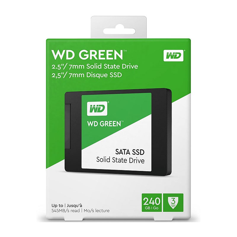 WD WESTERN DIGITAL GREEN 240GB SSD - UNIDAD DE ESTADO SÓLIDO, LECTURA HASTA 545 MB/s, SATA III, 2.5