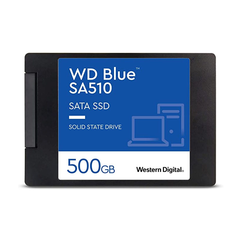 WD WESTERN DIGITAL BLUE SA510 500GB SSD - UNIDAD DE ESTADO SÓLIDO, LECTURA HASTA 560 MB/s Y ESCRITURA HASTA 510 MB/s, SATA III, 2.5