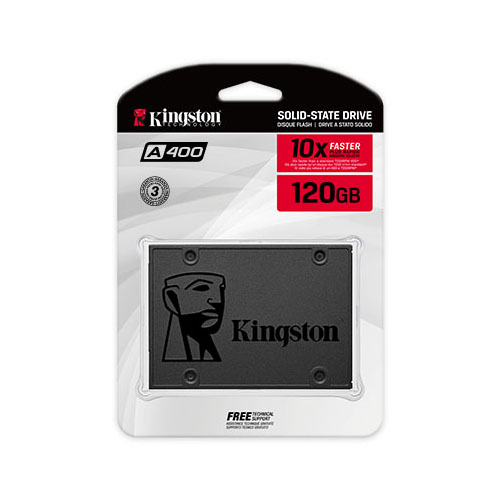 KINGSTON A400 120GB SSD - UNIDAD DE ESTADO SÓLIDO, LECTURA HASTA 500 MB/s Y ESCRITURA HASTA 320 MB/s, SATA III, 2.5